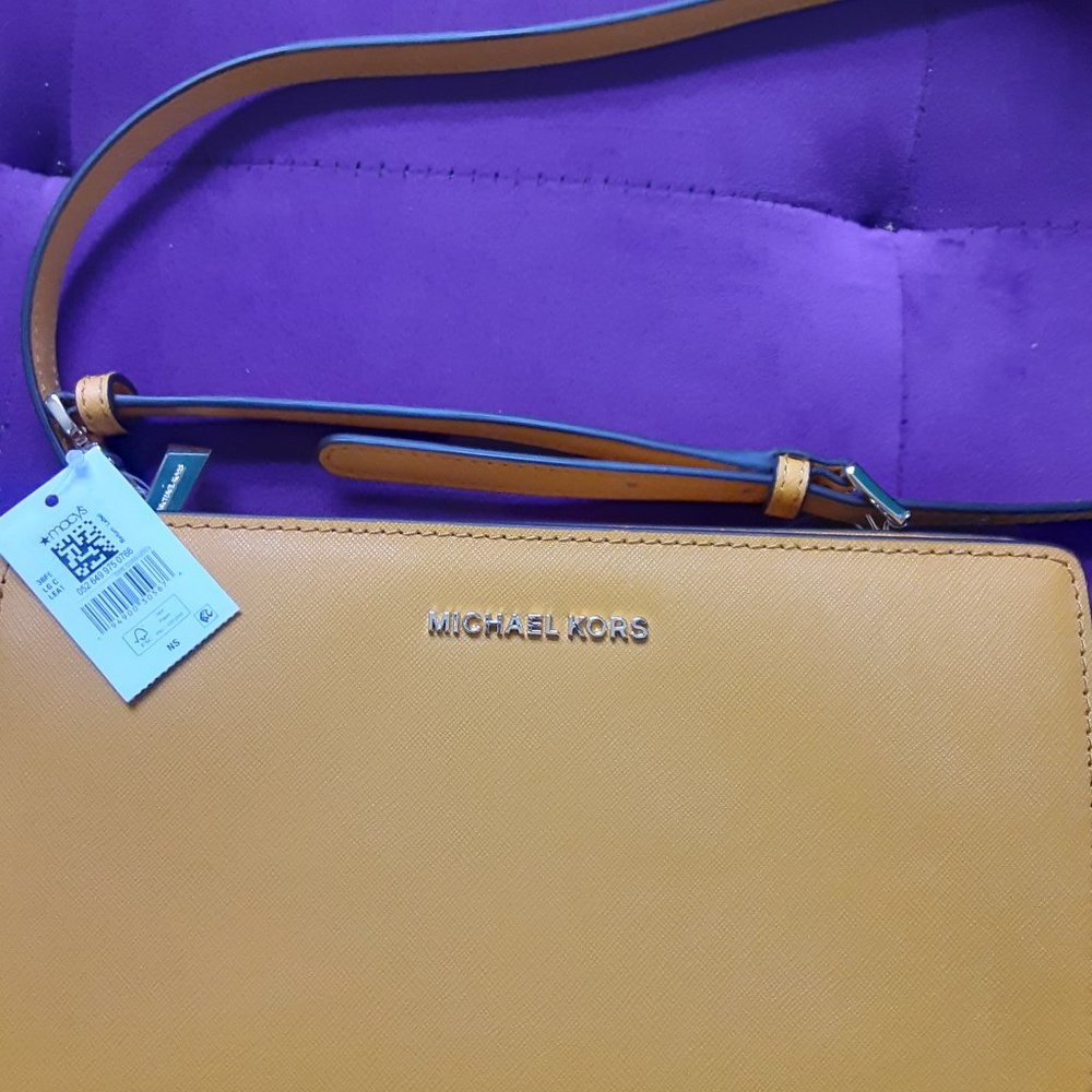 NWT Yellow Michael Kors Cross Body Purse